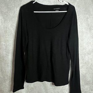 Womens Banana Republic Long Sleeve T Black Medium